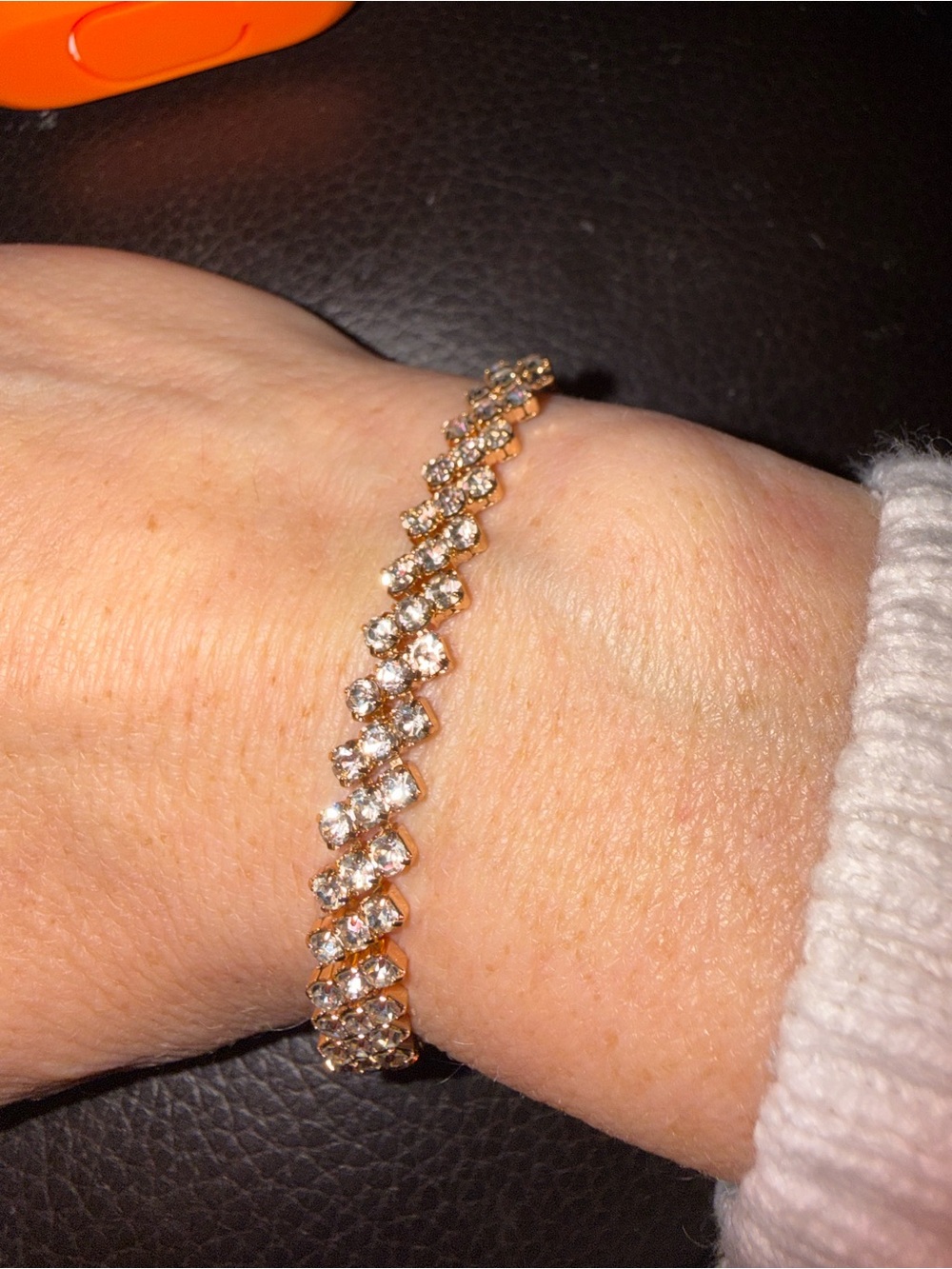 Gold-Tone Crystal Tennis Bracelet - Women Jewelry